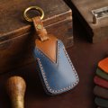 Kunio Car Key Fob Cover Fit For Isuzu New Mu-x X Series Dmax D-max X-terrain Protectivechain Leather Key Holder Accessory 4