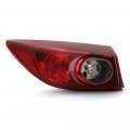 Driver Side Red Lens Outer Left Incandescent Tail Light Housing Lamp Assembly Replacement For 2014-2018 Mazda 3 Sedan 