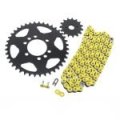 2004-2006 Fits Kawasaki Kfx400 520-96 Yellow Non O Ring Chain Sprocket Black 14 40 