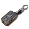 Vitodeco Toyota Genuine Leather Keyless Entry Remote Control Smart Case Cover With Key Chain For Corolla Camry Avalon Rav 4 