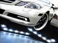 A Set Of High Power Drl Benz Style L Shape Car Vehicle Driving Pure Super White 6pc Led Day Time Running Light Lamp Smd 