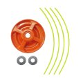 Universal Aluminum Trimmer Head String Weedeater With 4-wire For Echo Orange