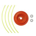 Universal Aluminum Trimmer Head String Weedeater With 4-wire For Echo Orange
