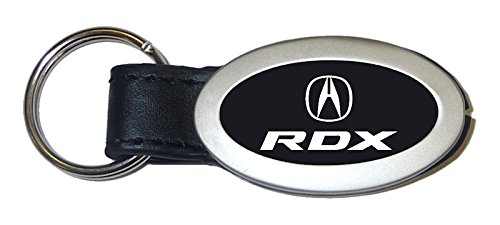Acura Rdx Black Leather Oval Keychain Two Tone Split Ring Officially Licensed Kc3210rdx