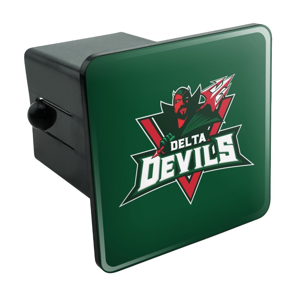 Mississippi Valley State University Primary Logo Tow Trailer Hitch Cover Plug Insert For 2 In Receivers Black Abs Plastic