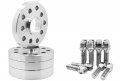 4 Pc Billet Aluminum 5x130 Mm Hub Centric Wheel Spacers 20 30 Thick 71 5 H B Chrome Conical Lug Bolts For Porsche Vehicles 