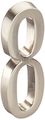 Distinctions By Hillman 843288 4-inch Die Cast Self-adhesive House Address Plaque Brushed Nickel Number 8 