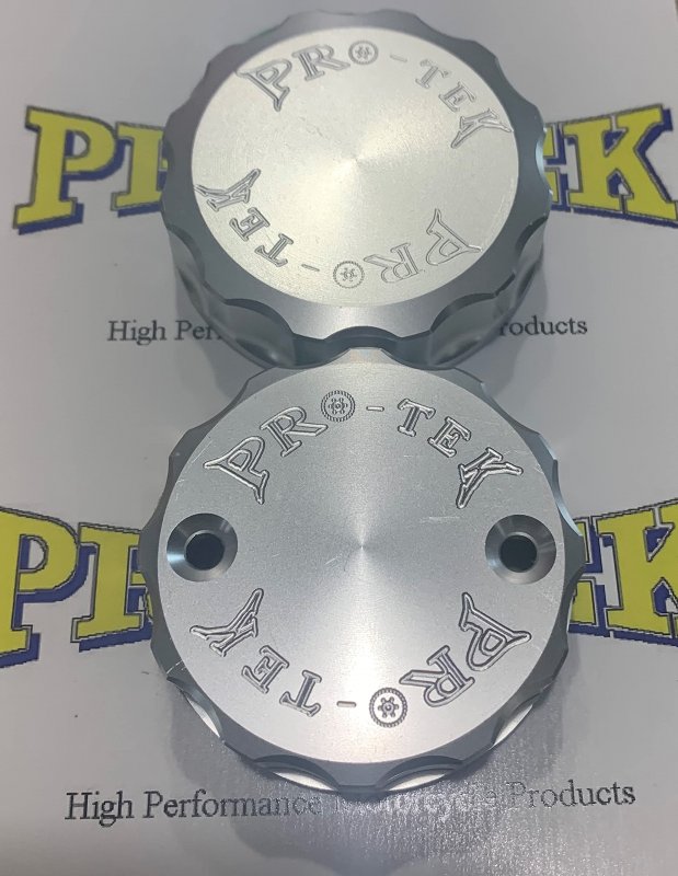 Pro-tek Silver Front Brake Rear Fluid Reservoir Caps Made For Honda Cbr900rr Cbr-900rr 1993 1994 1995 1996 1997 1998 1999 Cbr