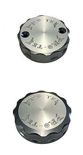 Pro-tek Silver Front Brake Rear Fluid Reservoir Caps Made For Honda Cbr900rr Cbr-900rr 1993 1994 1995 1996 1997 1998 1999 Cbr