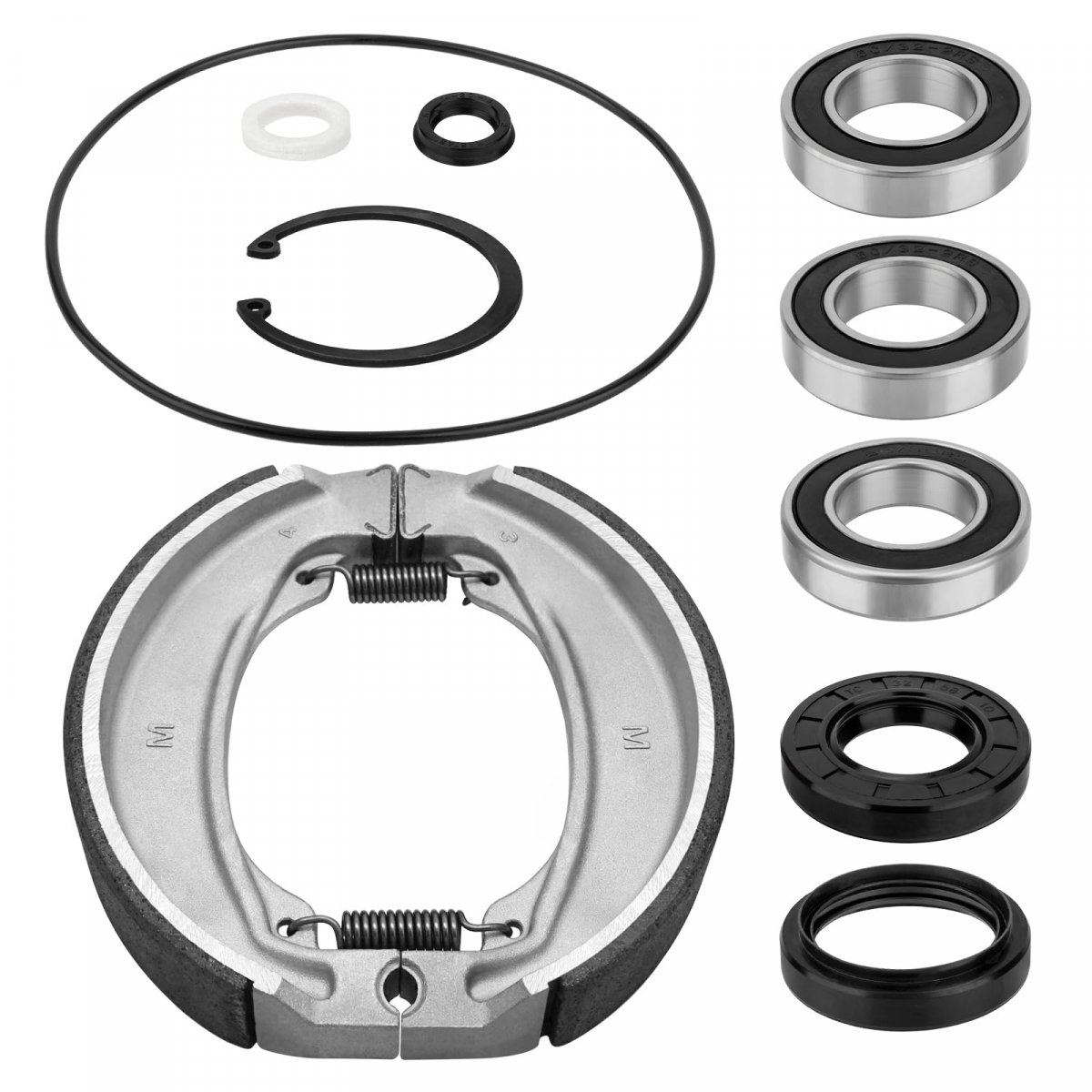 Rear Axle Brake Bearing Seals Shoes Kit For Honda Recon 250 Trx250ex Trx250x Trx250 1997-up Oem 91054-ha0-771 91255-hn6-003