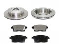 Rear Ceramic Disc Brake Pad And Rotor Kit Compatible With 2007-2010 Ford Edge