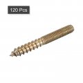 Uxcell M6x50mm Hanger Bolts 120pcs Double Ended Thread Dowel Screws For Wood Furniture Connecting