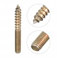 Uxcell M6x50mm Hanger Bolts 120pcs Double Ended Thread Dowel Screws For Wood Furniture Connecting