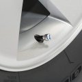 Ipick Image For Ford Mustang Pony In White On Silver Chrome Aluminum Tire Valve Stem Caps
