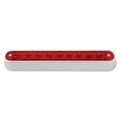 Grand General 76092 Red 6-1 2 9-led Sealed Light Bar With Chrome Base And 3 Wires For Dual Function 