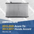 Dpi 13671 Factory Style 1-row Cooling Radiator Compatible With Honda Accord Tlx 2 4l 3 5l 2013-2020 Aluminum Core
