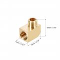 Uxcell Brass Pipe Fitting 90 Degree Barstock Street Elbow M10 Malexm10 Female 2pcs