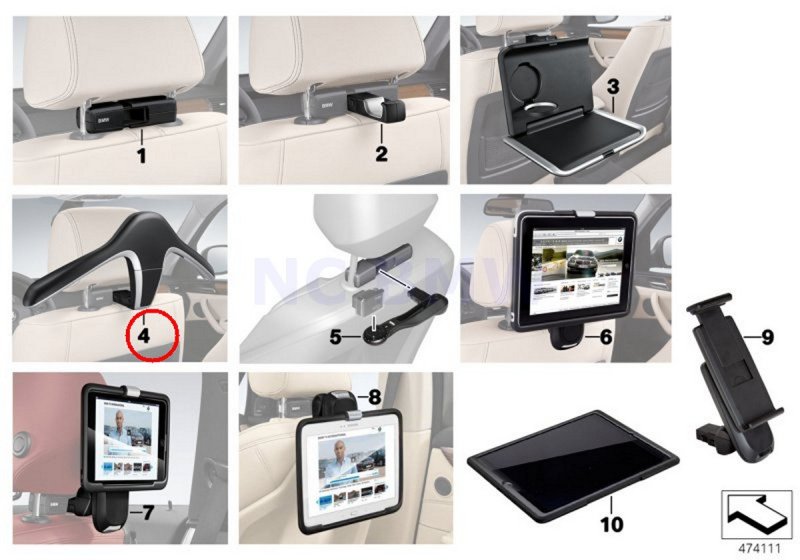 Bmw Genuine Clothes Shirt Coat Headrest Hanger