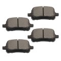 Front D707 Semi-metal 4pcs W Hardware Disc Brake Pad Set 