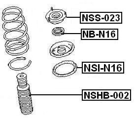 Front Shock Absorber Support Febest Nss-023 54320-4m400