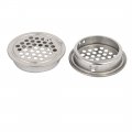 Uxcell 35mm Bottom Dia Stainless Steel Round Shaped Mesh Hole Air Vent Louver 5pcs