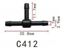 Autobahn88 3-way T-piece Nylon Vacuum Hose Joiner Od 3mm 0 12 Pack Of 10