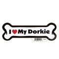 Dorkie Dog Bone Magnet 