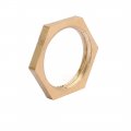 Uxcell 10 Pcs 1 2bsp Female Thread Brass Hex Nut Pipe Fitting Locknut