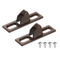 2 Pcs Sliding Door Keepers 4 X 0 67 Zinc Alloy Glass Lock Latch With Mounting Screw For Various Patio Brown 