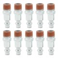 Zreneyfex 10pcs Automotive T-style Air Plug 1 4 Npt Male Pneumatic Plugs Compressor Accessories Fittings 