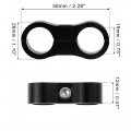 X Autohaux 10pcs Car An10 19mm Hose Separator Clamp Oil Line Brake Aluminum Alloy Bracket Fuel Mounting Divider Black