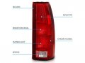 Amerilite Oe Replacement Halogen Tail Lights For Chevy Gmc C1500 C K C10 Silverado Sierra Tahoe Yukon Full-size Blazer Driver