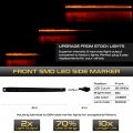 Vipmotoz Full Led Strip Side Marker Lights Fender Parking Lamps Compatible With 2008-2013 Bmw E92 M3 Coupe Convertible Sedan