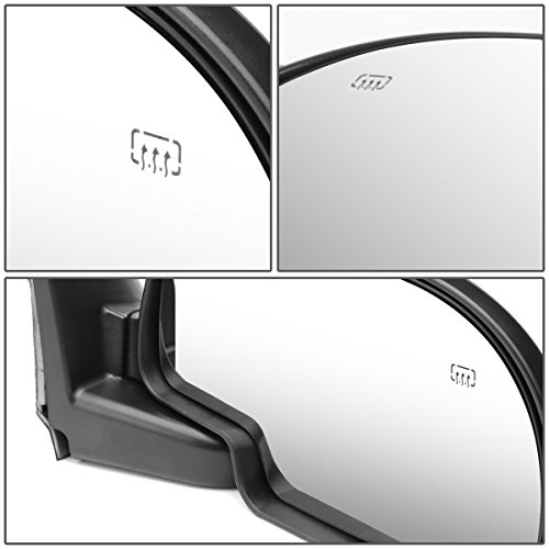 Right Side Heated Defroster Towing Mirror For 99-02 Chevy Gmc Silverado Sierra Tahoe Suburban Powered Adjustment Black