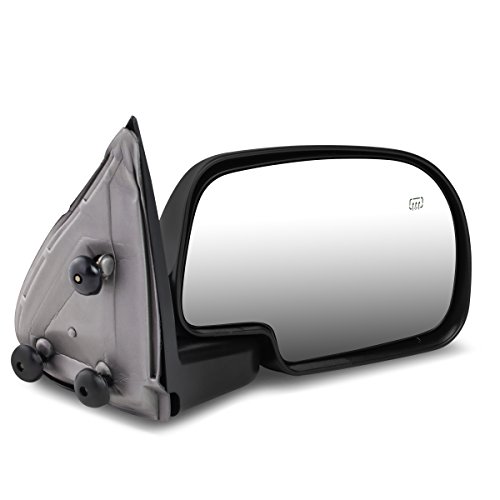 Right Side Heated Defroster Towing Mirror For 99-02 Chevy Gmc Silverado Sierra Tahoe Suburban Powered Adjustment Black