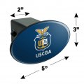 U S Coast Guard Academy Official Bears Logo Oval Tow Trailer Hitch Cover Plug Insert