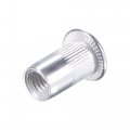 Uxcell M5 Rivet Nuts Aluminium Alloy Knurled Flat Head Threaded Insert Nut Silver 25pcs