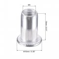 Uxcell M5 Rivet Nuts Aluminium Alloy Knurled Flat Head Threaded Insert Nut Silver 25pcs