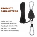 Uxcell 4pcs 1 8 4mm Tie Down Ratchet Rope Hanger Metal Gears 7 9ft 2 4meter Strap Head With Aluminum Buckle Ratcheting Pulley