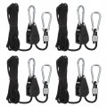 Uxcell 4pcs 1 8 4mm Tie Down Ratchet Rope Hanger Metal Gears 7 9ft 2 4meter Strap Head With Aluminum Buckle Ratcheting Pulley