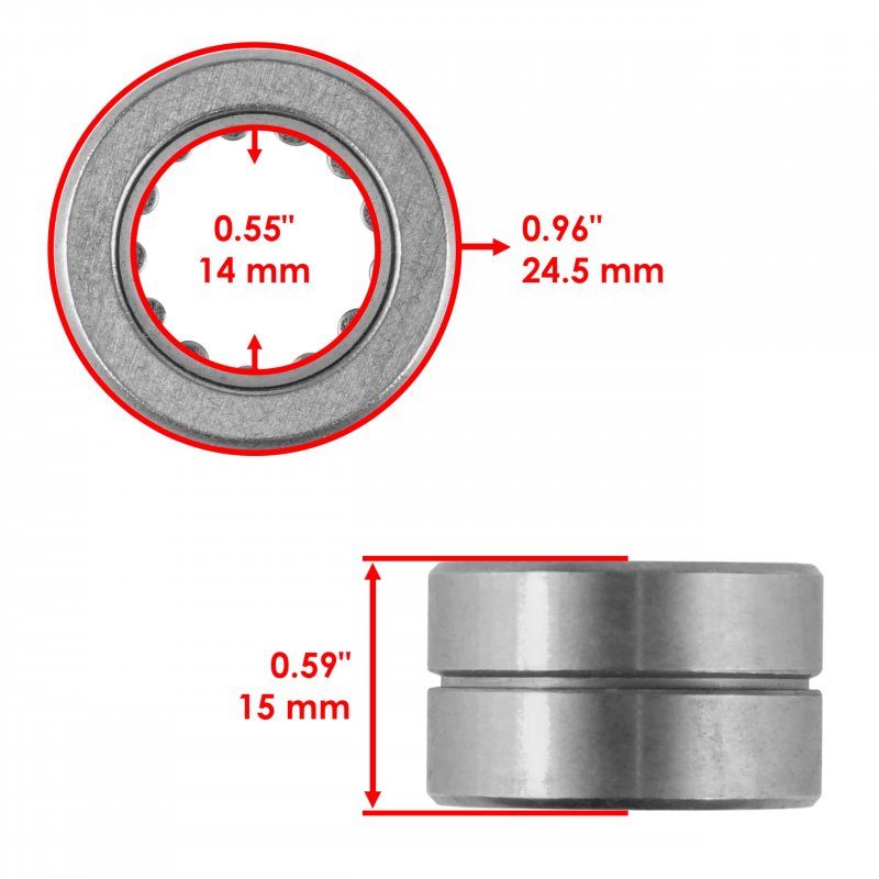 Caltric Rear Diff Pinion Gear Bearing For Honda Rancher 350 Trx350te Trx350tm 2000-2005
