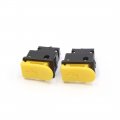 2pcs Yellow Black Dc 12v 2 Terminals Horn Push Button Switch For Motorcycle 