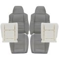 Driver Passenger Side Bottom Top Replacement Seat Cover Foam Cushion For Ford F250 F350 Lariat 2002 2003 2004 2005 2006 2007 
