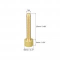 Uxcell Knurled Thumb Screws M4x25mm Flat Brass Bolts 8mm Dia Grip Knobs Fasteners For Pc Electronic Mechanical 2pcs