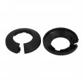Uxcell 32mm Plastic Wall Flange Radiator Water Pipe Cover Black 4pcs
