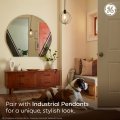 Ge Lighting Vintage Style Led Bulbs 60 Watt Eqv Amber Glass Warm Candle Light A15 Standard Bulb Small Base 2 Pack