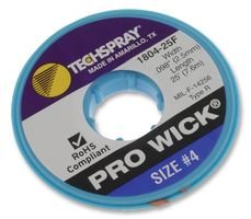 1804-25f Desoldering Braid Pro Wick Size 4 Rosin Flux Coated Copper Solder Remover 0 100 In X 25 Ft