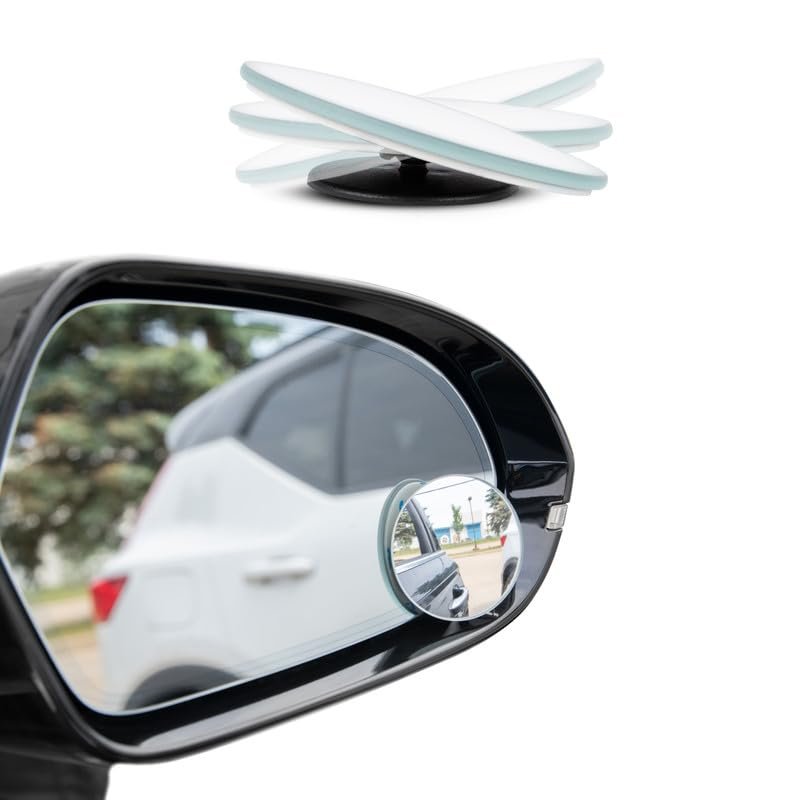 True Line Automotive Blind Spot Mirrors 2 Pack Round Hd Convex Car With Adjustable 360a View Universal Fit Blindspot Mirror For