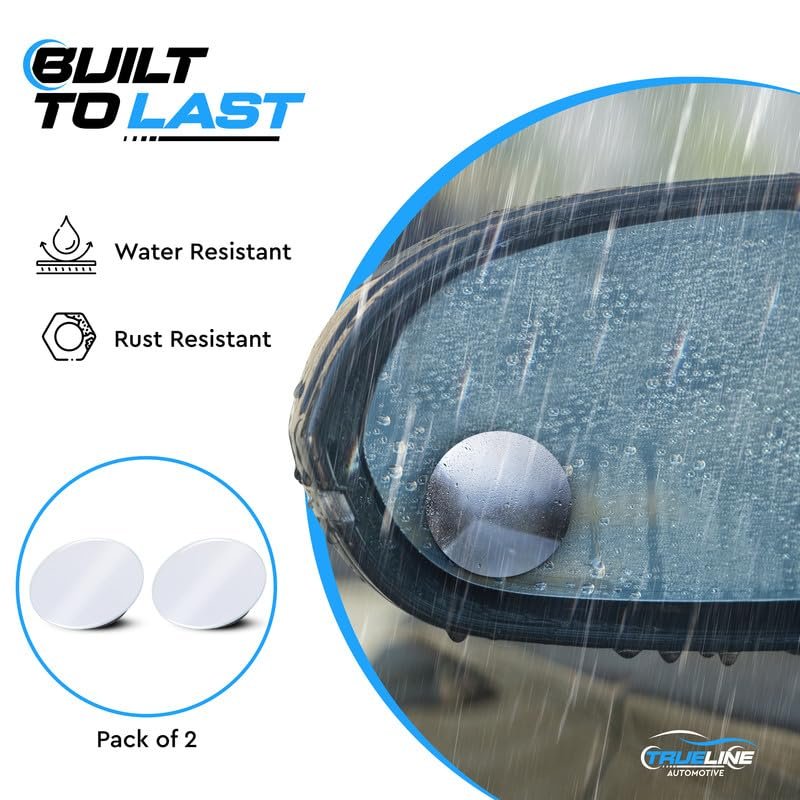 True Line Automotive Blind Spot Mirrors 2 Pack Round Hd Convex Car With Adjustable 360a View Universal Fit Blindspot Mirror For