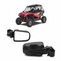 Utv Side Mirrors With 1 75 In Clamp Convex Rear View Mirror For Polaris Rzr 800 1000s Xp And Offroad Vehicles Adjustable Black 